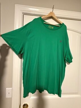 Polo Ralph Lauren T-Shirt 3XB Big & Tall Green Pink Pony Logo Tee